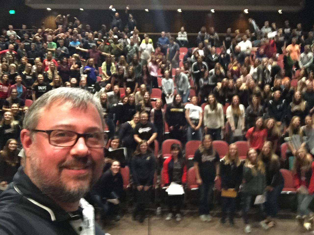 Dr. Kingsbury's selfie with Singfest participants